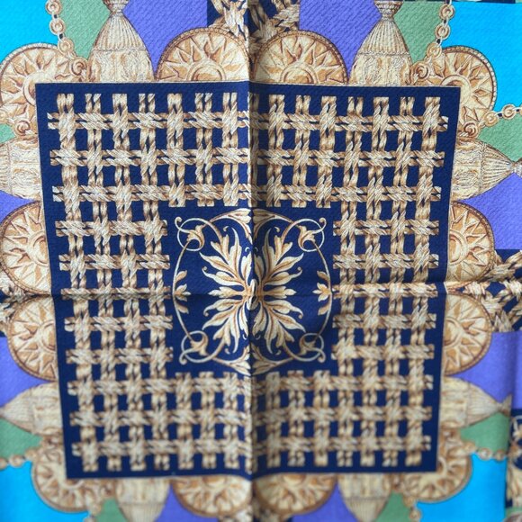 Celine Vintage Cotton Scarf – Baroque Patchwork Motif - Picture 8 of 12